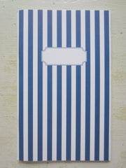 stripe navy note book