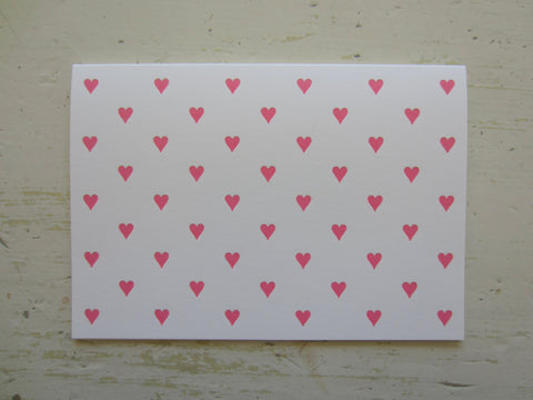 heart pink folded notes