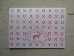 xoxo pink folded notes