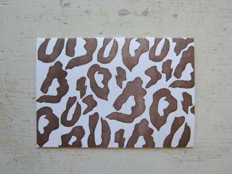 leopard brown folded notes