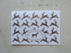 reindeer brown folded notes