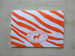 zebra orange folded notes