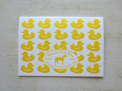 duck yellow folded notes