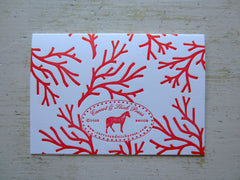 coral tomato folded notes