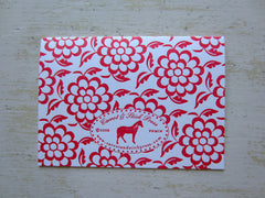 ming red folded notes