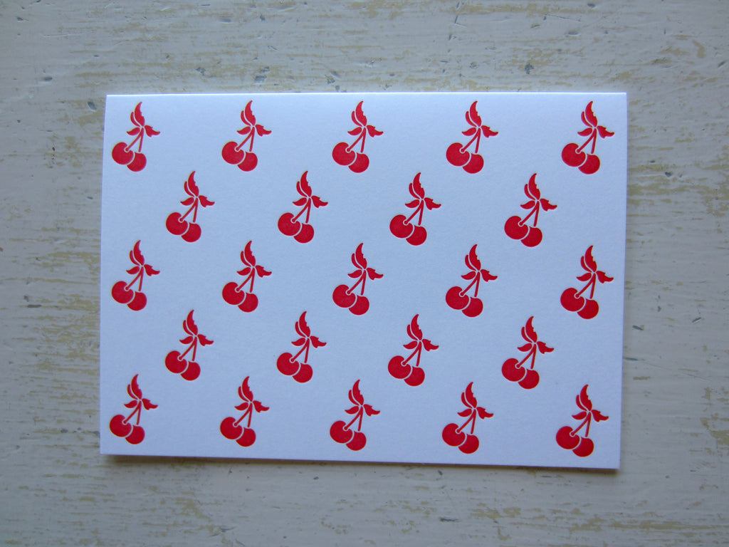 cherry red folded notes