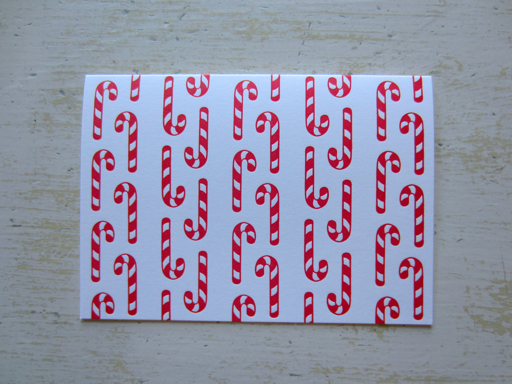 candy cane red folded notes