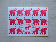 elephant red folded notes
