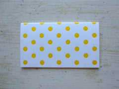 polka dot yellow place cards