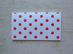 polka dot red place cards