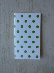 polka dot green place cards
