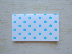 polka dot aqua place cards