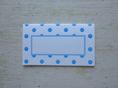 polka dot blue place cards