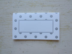 polka dot silver place cards