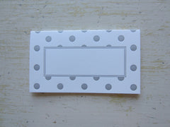 polka dot silver place cards