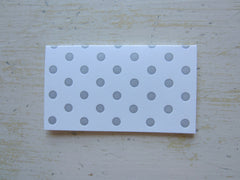 polka dot silver place cards