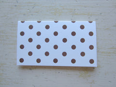 polka dot brown place cards
