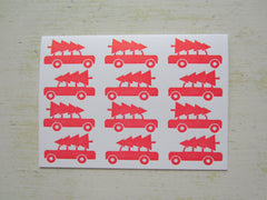 tree red folded notes