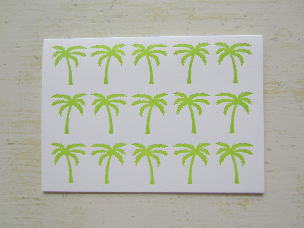 palm tree lime folded notes