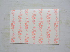 daisy peach folded notes on ecru