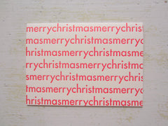 merry christmas red folded notes on ecru