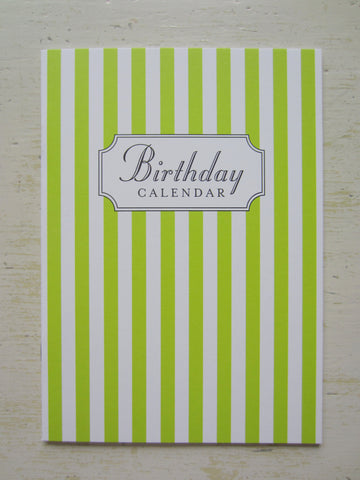 birthday calendar lime