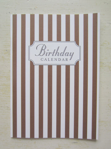 birthday calendar brown