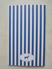stripe navy note book