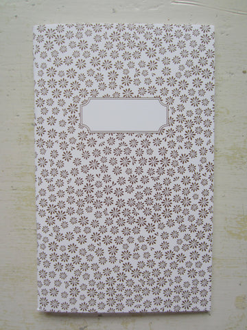 ditsy brown note book