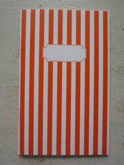 stripe orange note book