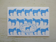 donkey blue folded note