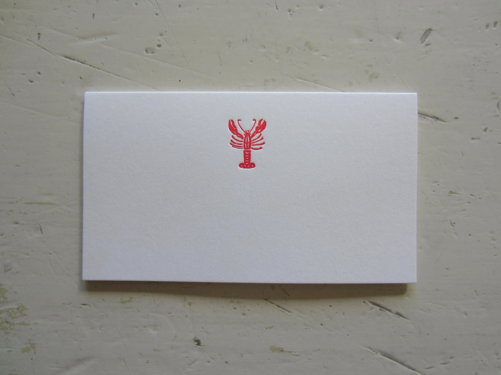 lobster red place cards