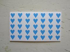 heart blue place cards