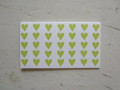 heart chartreuse place cards