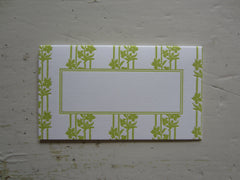 wallpaper chartreuse place cards